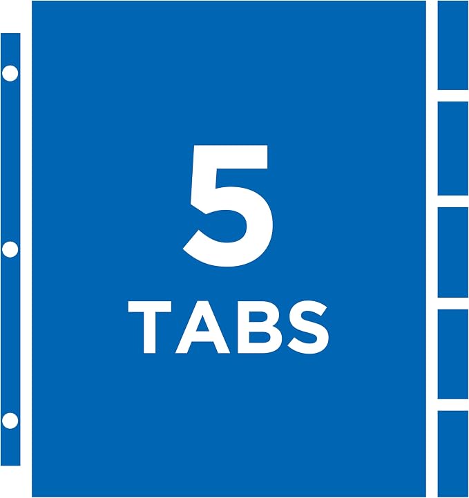 Avery Clear Protect 'n Tab Tabbed Sheet Protector Dividers, 5-Tab Set, Top Load - Image 4