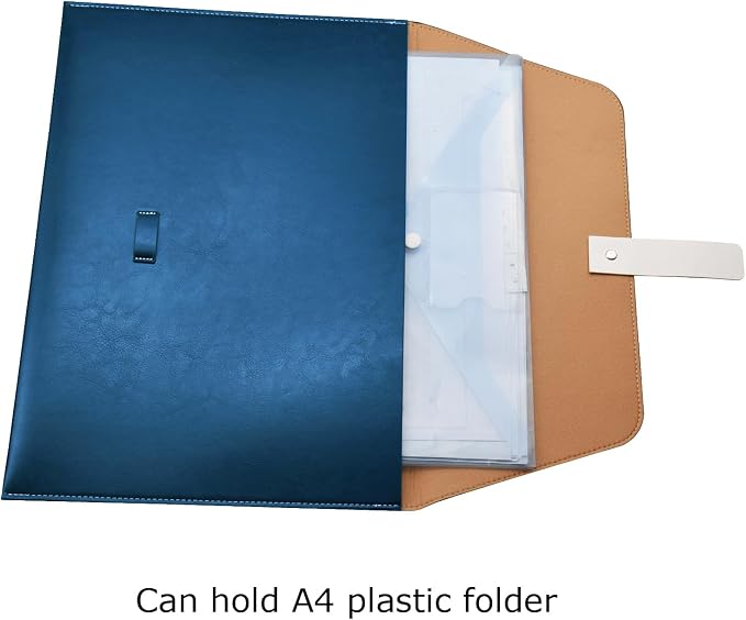 PU Leather A4 File Folder Large Document Holder Waterproof Envelope Folder Case - Image 5