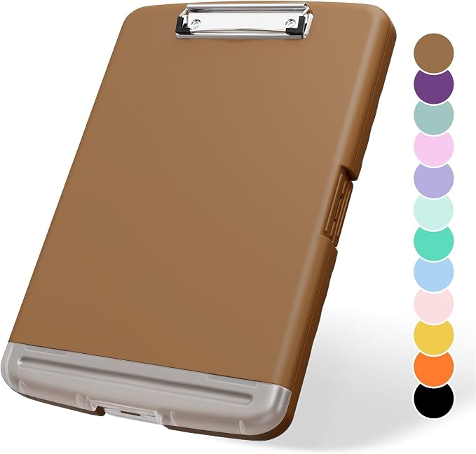 Plastic Clipboard with Storage, 8.5 x 11 Storage Organization Box Side-Opening by ZAXMEY