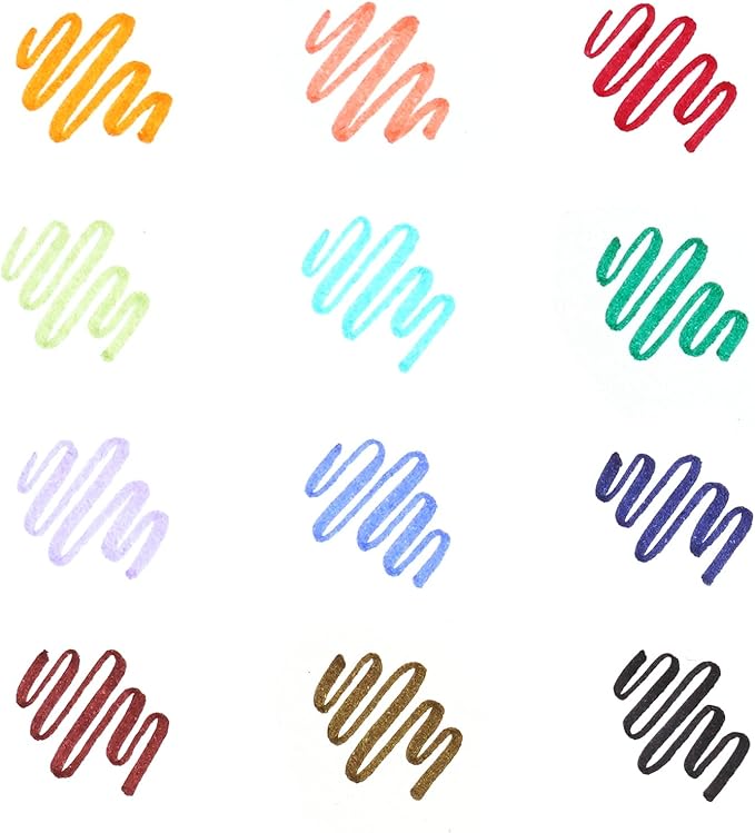 WRITECH Arts Sign Brush Pen Brush Tip Marker Felt Tip Water Based Ink Color Pens 12 Assorted Pastel Colors Great for Lettering, Journaling, Calligraphy (Natural)-DeskLoop Office