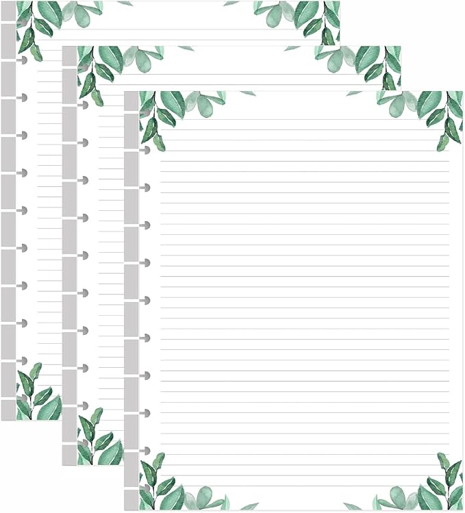 A4 TUL Discbound Lined Refill Paper, 11-Disc Discbound Ruled Filler Paper by Yaridar