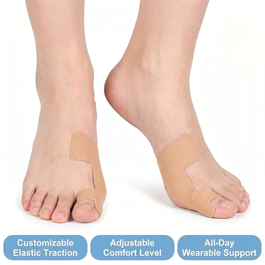 60PCS Pre‑Cut Bunion Corrector Kinesiology Tape– Elastic, Breathable & - Image 2