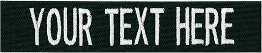Custom Uniform Name Tapes Solid Colors. Hunter Green Fabric, 5 Inch Sew on by NORTHERNSAFARI