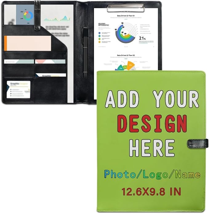 Personalized Padfolio with Logo, Custom Business Portfolio with A4/US Letter by LMPTOEI
