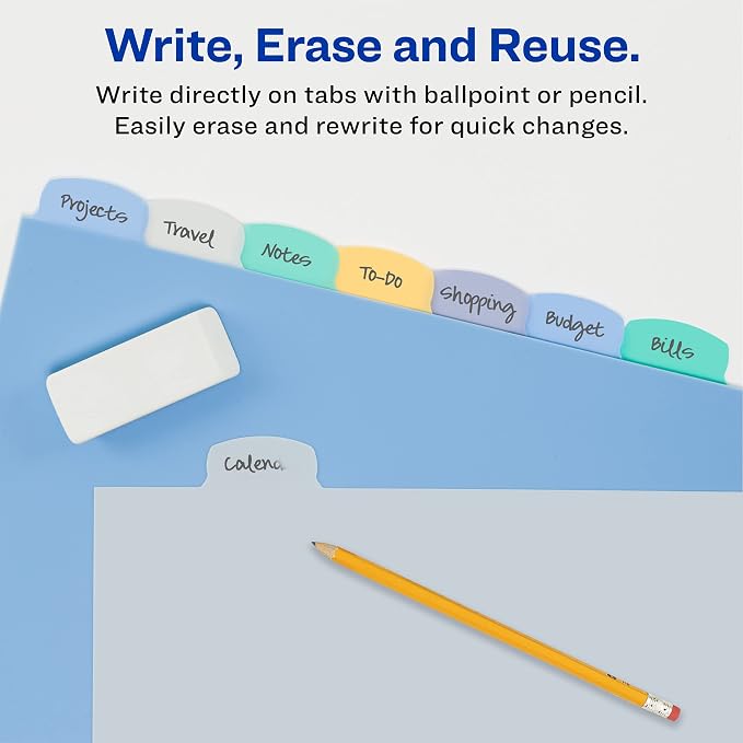 Avery Big Tab Write & Erase Durable Plastic Dividers - Image 2