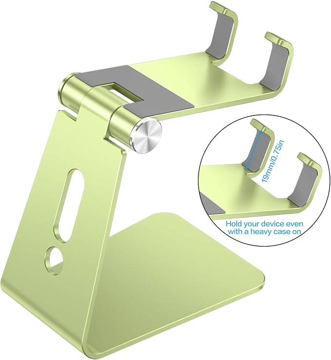 OMOTON Adjustable Cell Phone Stand, C2 Aluminum Desktop Phone Dock Holder - Image 3