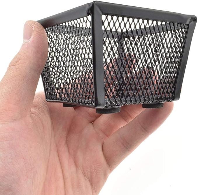 HAHIYO Stackable Paper Clip Mesh Holder cup 2.2" Height 2 Pack Black Sturdy PaperClip Holder Container for Desk Drawer Organizer Collection for Home Office School Soft Foam Feet No Sharp Edges-DeskLoop Office