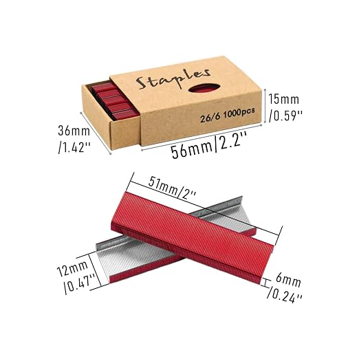 NatSumeBasics 8000 Colored Staples 26/6 Standard Colorful Staple Refill - Image 3