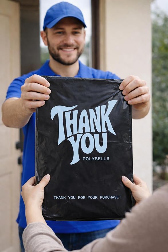 POLYSELLS Thank You Poly Mailers 12x15.5 inches 50 Pcs Waterproof Self-Sealing - Image 7