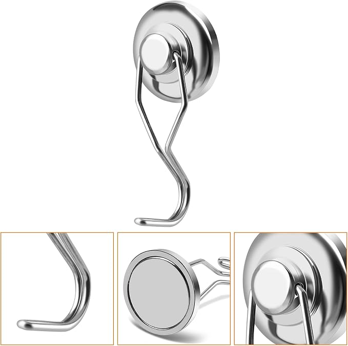 Swivel Swing Powerful Magnetic Hooks, Strong Heavy Duty Neodymium Magnet Hooks - Image 2