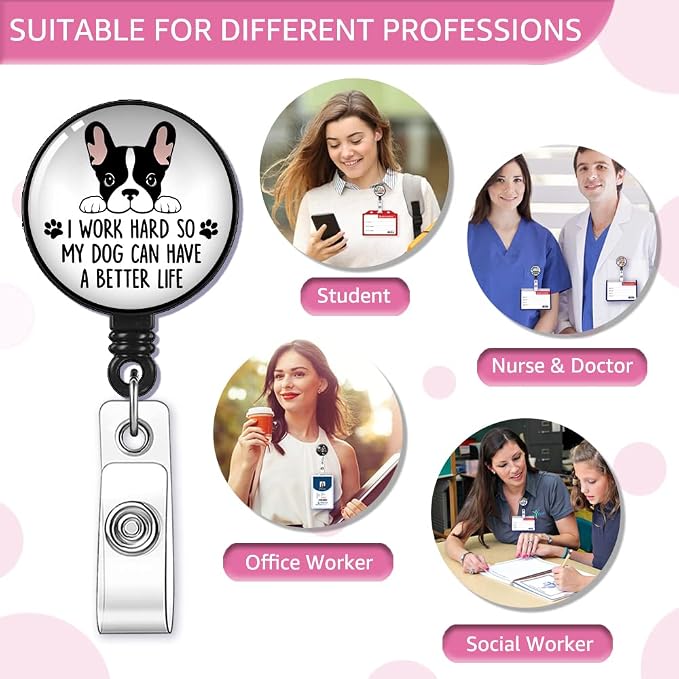 I Work Hard So My Dog Can Have a Better Badge Reel Retractable - Image 5