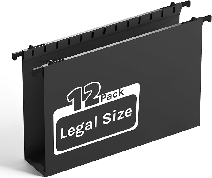 Ansook Extra Capacity Hanging File Folders Legal Size, Heavy Duty 2 Inch by Ansook