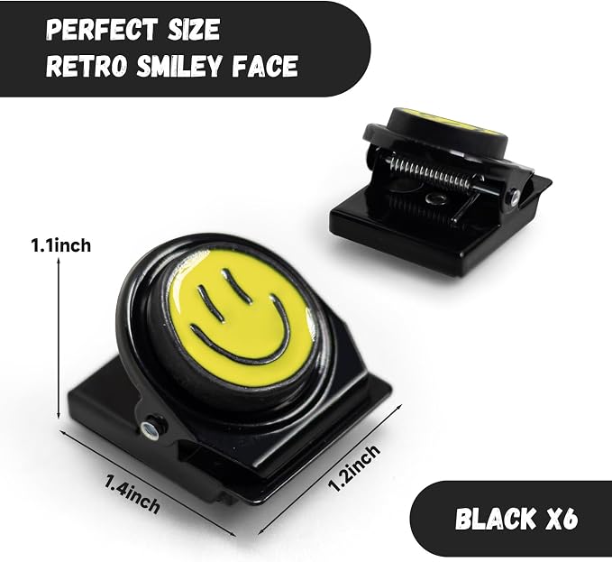 Happy Face Magnetic Clips, Magnet Clips - Image 2