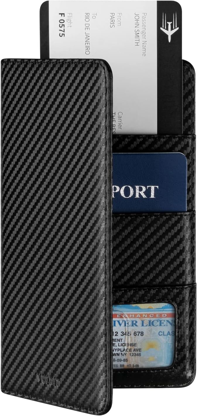 VULKIT Passport Holder Wallet RFID Blocking Travel Wallet by VULKIT