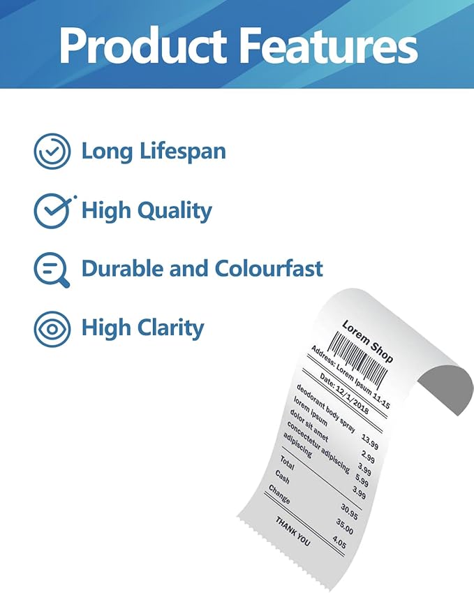 WEEMAY Compatible Calculator Ink Ribbon Replacement for IR-40T Black/Red Sharp EL-1750V EL-1801V, Canon P23-DHV CP13 MP-12D, Casio HR-100TM HR-170RC, Individually Sealed, 6 Pack-DeskLoop Office