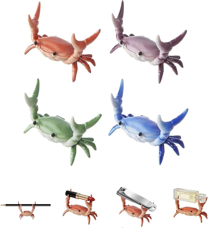 8 Pack Desk Crab Pen Holder, Creative Weightlifting Crab Pencil Stand Holder - Image 7