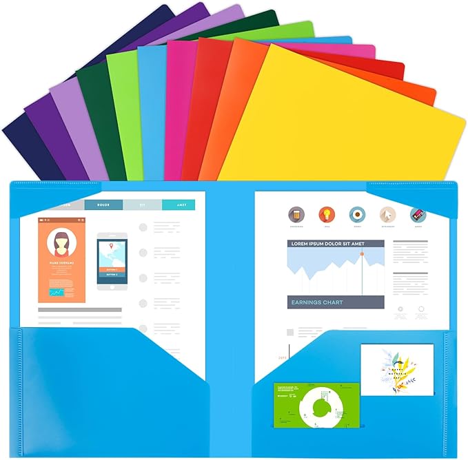 EOOUT 100pcs Plastic Folders by EOOUT