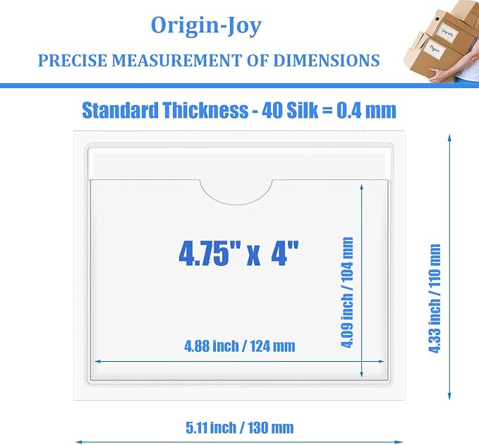 Origin-Joy 60 PCS Self Adhesive Index Card Pockets - Image 2