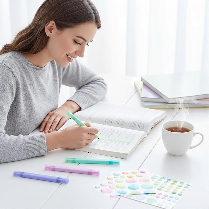 konket 6Pcs Aesthetic Cute Highlighters - Image 4