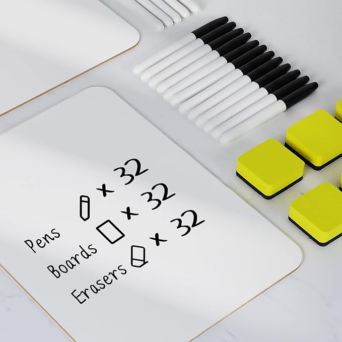 Dry Erase Lapboards, HERKKA 32 Pack Double Sided Dry Erase Lap Boards 9 x 12.5 - Image 6