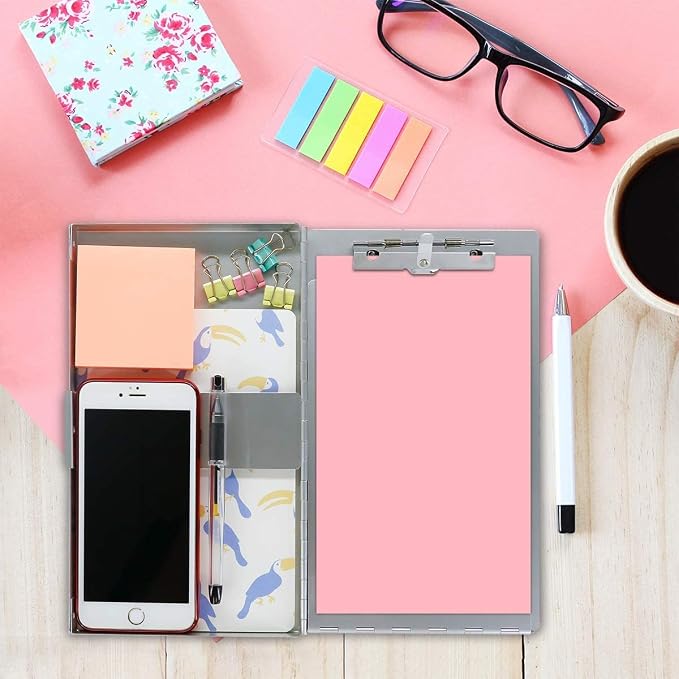 Small Aluminum Clipboard with Storage, 6 x 10.2 Inches, Recycled Metal Snapak - Image 5