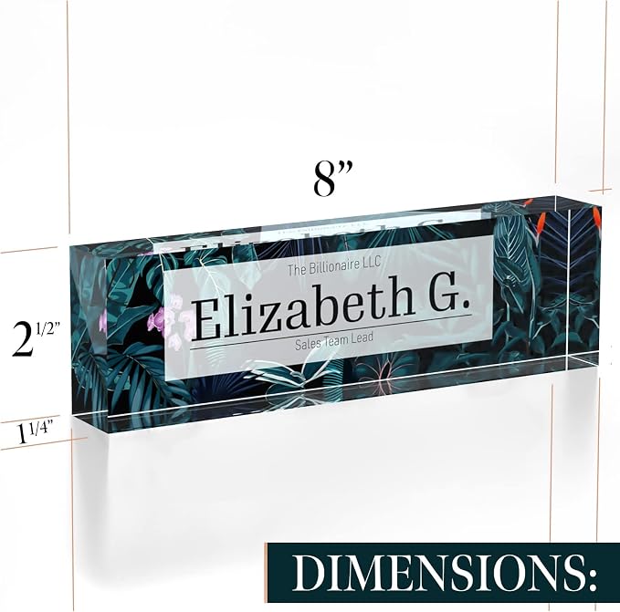 Desk Name Plate Personalized, Custom Name Plates 2½/x8 Inches, Thick - Image 7