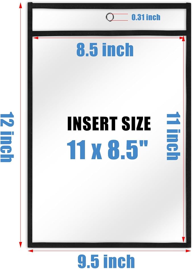 Heavy Duty Sheet Protectors 8.5 x 11 Job Ticket Holders, 30 Pack Dry Erase - Image 2