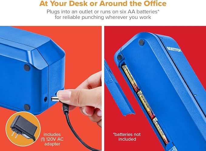 Bostitch Office Electric 3-Hole Punch, Dual Paper Loading, Heavy Duty, Jam-Free - Image 8