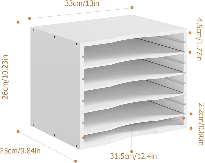 Bamjoy Bamboo 5 Tier Desktop Organizer, Paper Organizer Mail Sorter, File - Image 3