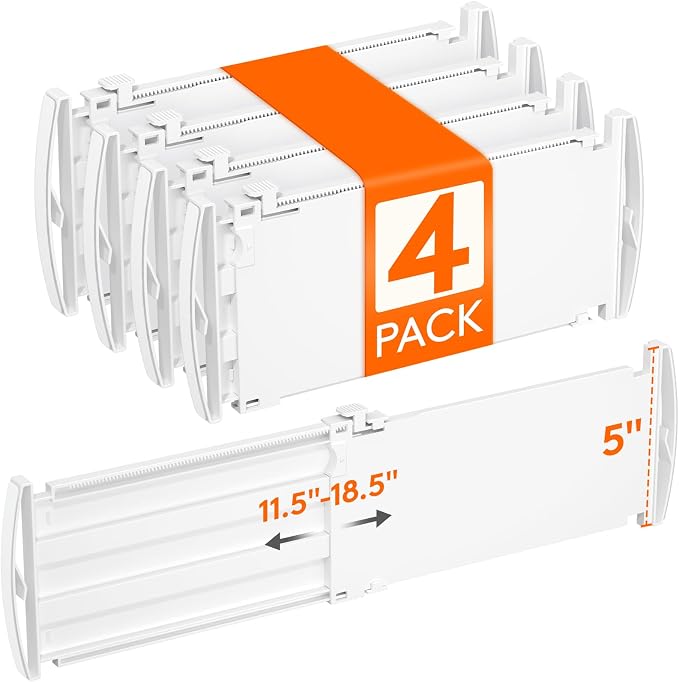 Lifewit 4 Pack 5" High Drawer Dividers by Lifewit