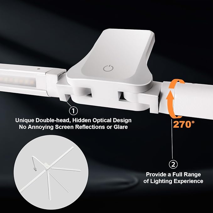 EYOCEAN Desk Lamp with Clamp, 31.5" LED Desk Lamp - Image 4