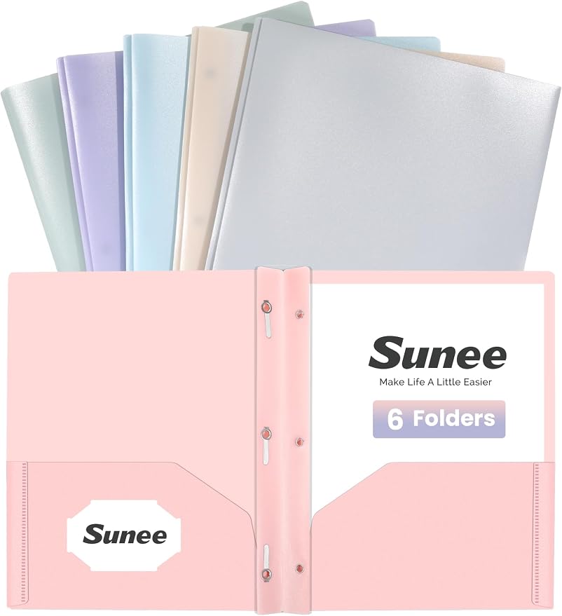 SUNEE 3-Prong Plastic Folders by SUNEE