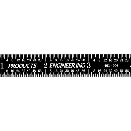 PEC Tools 6-inch Flexible Metal Ruler, High Contrast Machinist Rule, 4R - Image 5