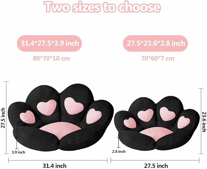 Ditucu Cat Paw Cushion Kawaii Chair Cushions 27.5 x 23.6 inch Cute Stuff - Image 3