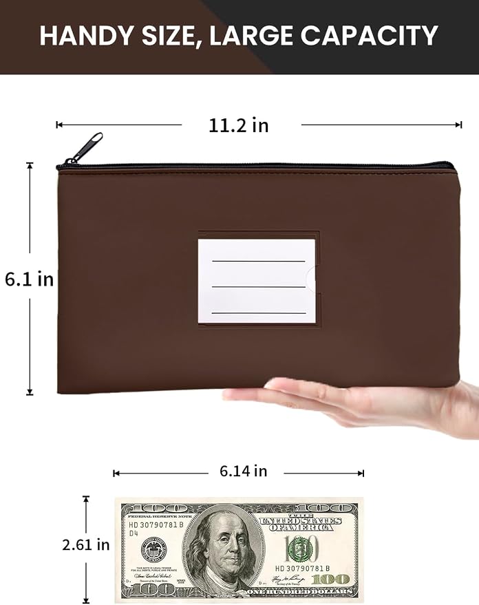 4-Pack Bank Deposit Money Bags - Image 2