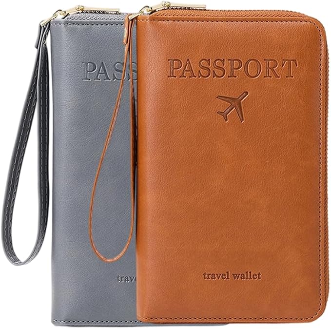 Multi-Functional RFID Passport Wallet, RFID Passport Holder by LECDOA