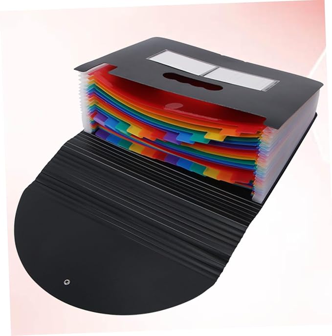 Lurrose 12 Layer PP Rainbow File Folder Multi-Function Accordion Document - Image 7