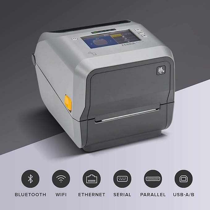 ZEBRA ZD621 Thermal Shipping Label Printer 4"| 203 DPI | No Ink Required | 4x6 | Wireless, USB, Serial, Ethernet, Tap to Print NFC | Color LCD | 2 Year Warranty | UPS/USPS/FedEx | Thermal Transfer-DeskLoop Office