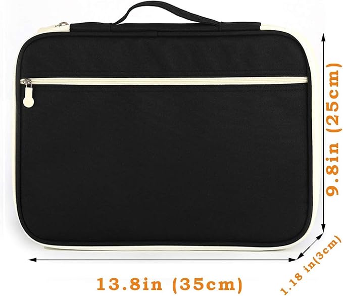 JAKAGO A4 Travel Portfolio Multifunctional Document Organizer Zippered Case - Image 6