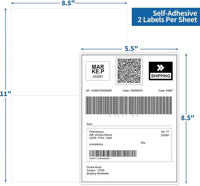 Half Sheet Shipping Labels - Image 2
