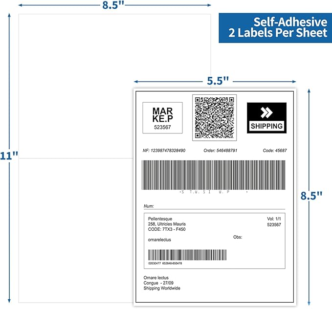 Half Sheet Shipping Labels - Image 2
