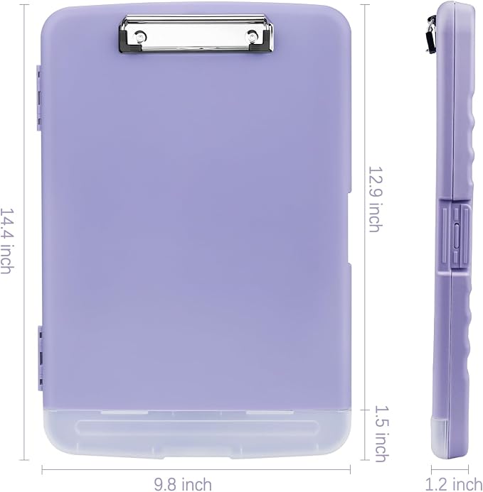 Meiikun Clipboard with Storage, Plastic Clipboards 8.5x11 with Pen Holder - Image 2