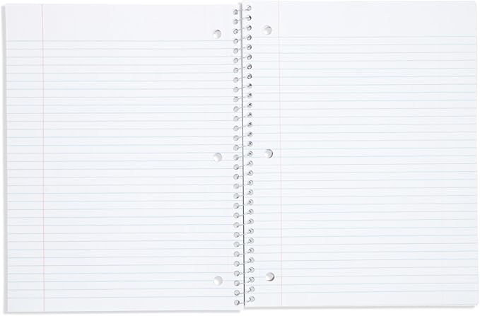 Blue Summit Pastel Spiral Notebook College Ruled, One Subject School Notebooks Spiral, Perforated Notebooks Bulk, 8 x 10.5 School Book, Paper, College Ruled, 12 Pack-DeskLoop Office