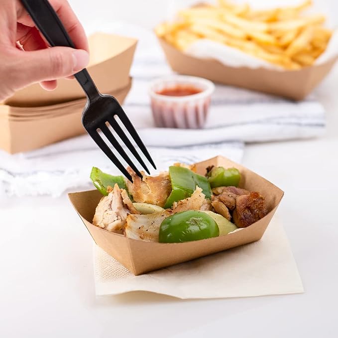 Karat FP-FT050K Kraft Paper Food Serving Tray, 0.5 lb Capacity, - Image 7