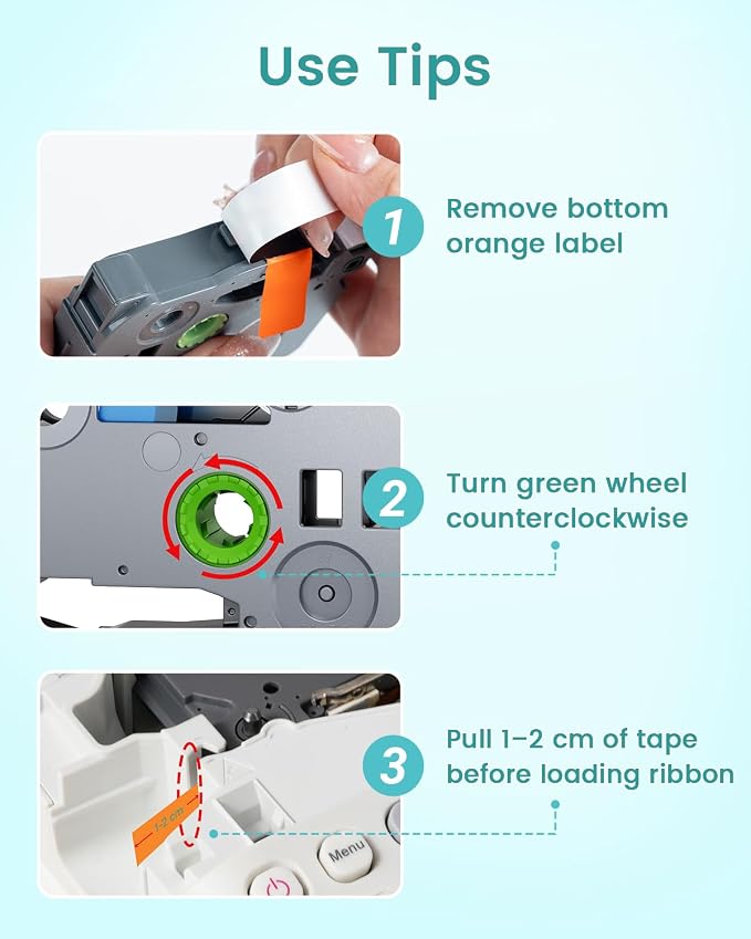TZe-B31 Replace for Brother Label Maker Tape Black on Orange TZ Tape | 12mm - Image 3