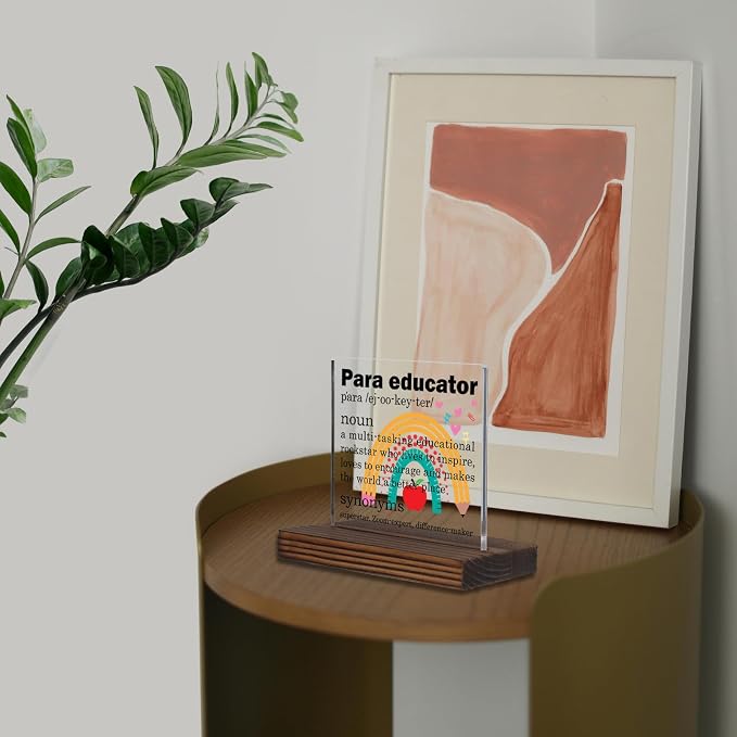 Paraeducator Gifts, Thank You Rainbow Desk Sign - Image 5
