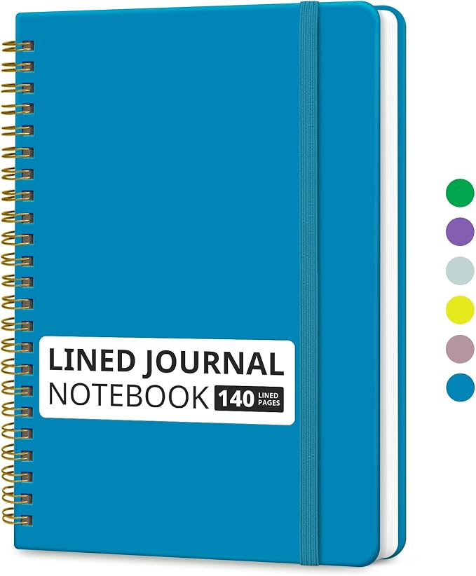 Taja Lined Spiral Journal Notebook by Taja