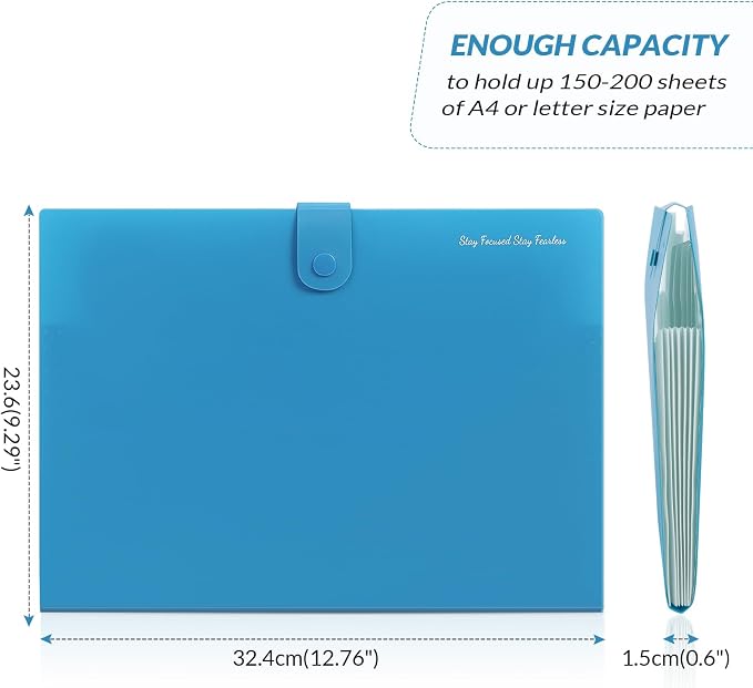 SKYDUE 7-Pocket Expanding File Folder, Professional Accordion Document Organizer - Image 3