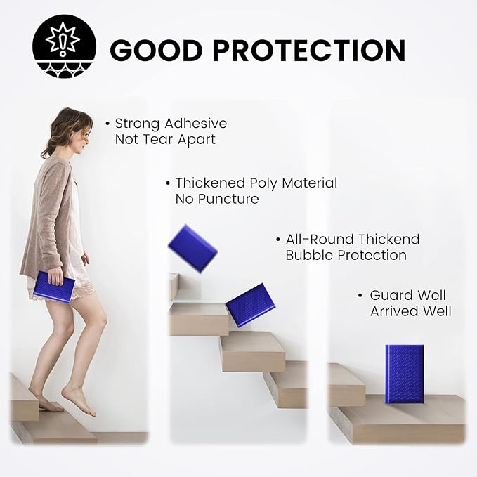 Fuxury Bubble Mailer 800Pcs 4x8 Bubble Mailers Bulk Royal Blue Shipping Padded - Image 5