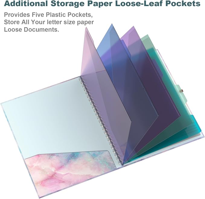 Hongri Clipboard Folio with Refillable Lined Notepad, 8.5 x 11 Folders with - Image 2